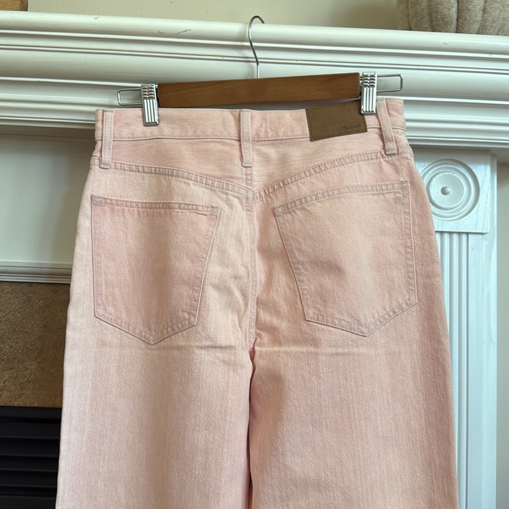 Madewell Classic Straight-Leg Jeans in Blush Pink - Picture 3 of 4